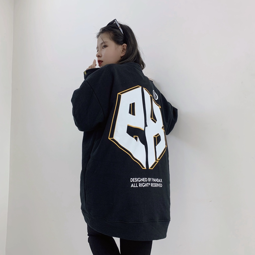Áo Sweater PANDAX BIG LOGO Nam Nữ unisex phong cách Hàn Quốc cá tính, Chất nỉ bồng