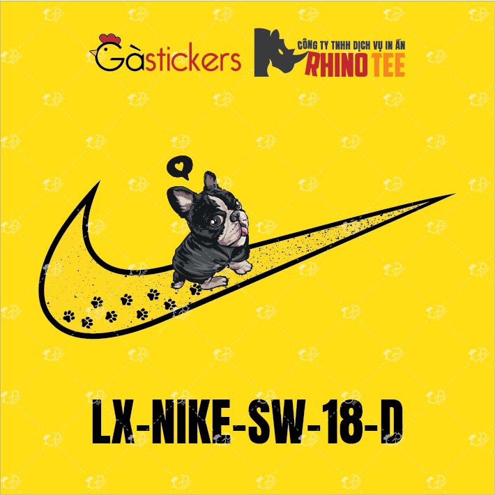 Hình Ủi Nike Pug Love LX-NIKE-SW-18 - Mua Nhiều Giảm Giá