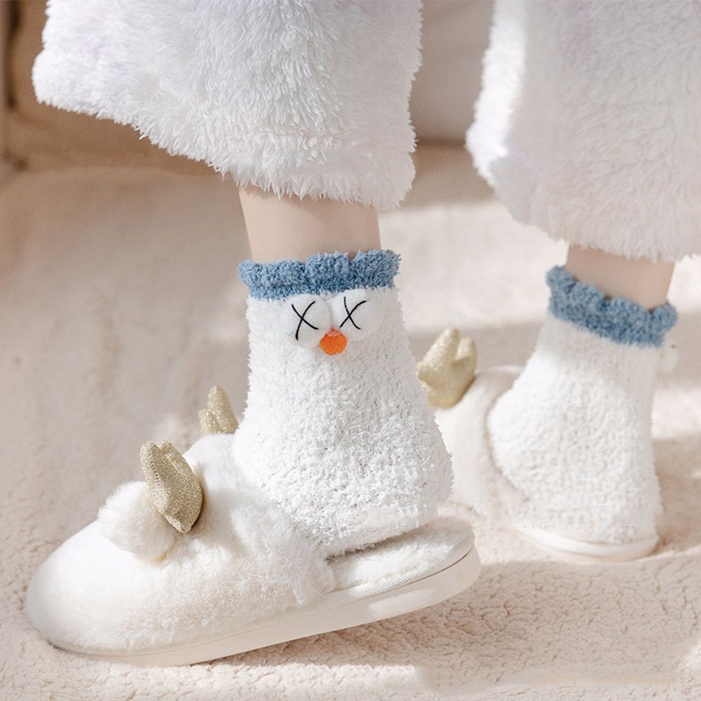 Vớ cotton mềm mại màu trơn thoáng khí ấm áp đáng yêu cho nữ