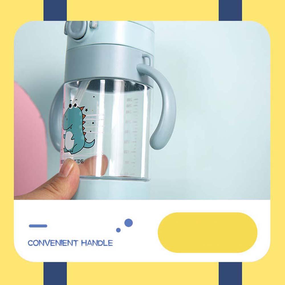 Bình Đựng Nước Bằng Nhựa Chống Tràn Chống Rơi Họa Tiết Hoạt Hình Dễ Thương Cho Bé