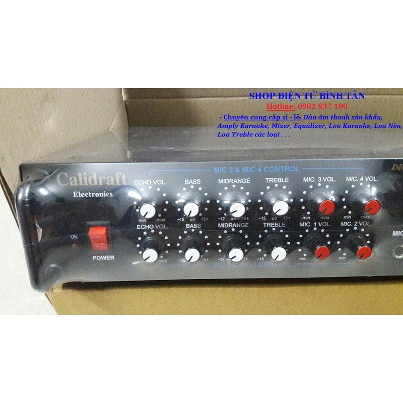 Vang - Mixer Karaoke Calidraft 2 line đèn