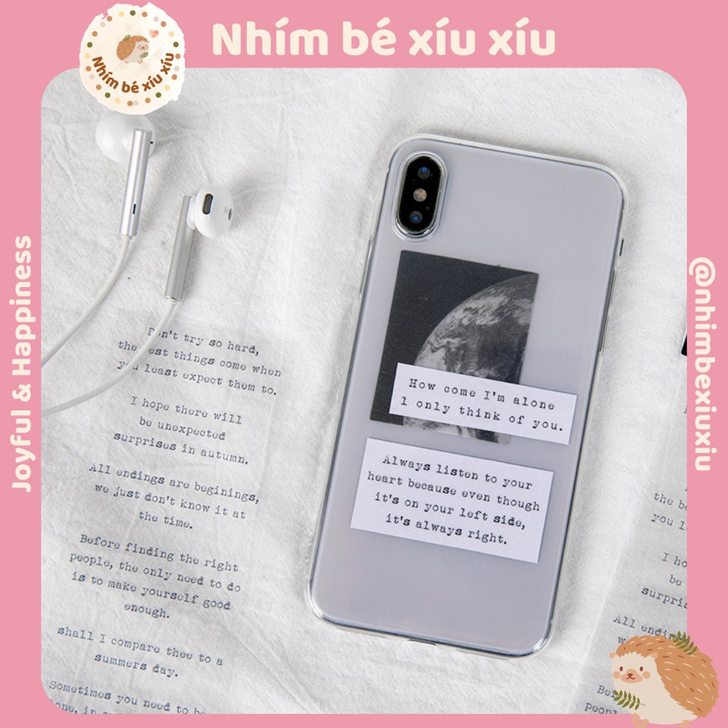 Dải sticker chữ  hình dán trích dẫn tiếng Anh trang trí sổ tay VT69