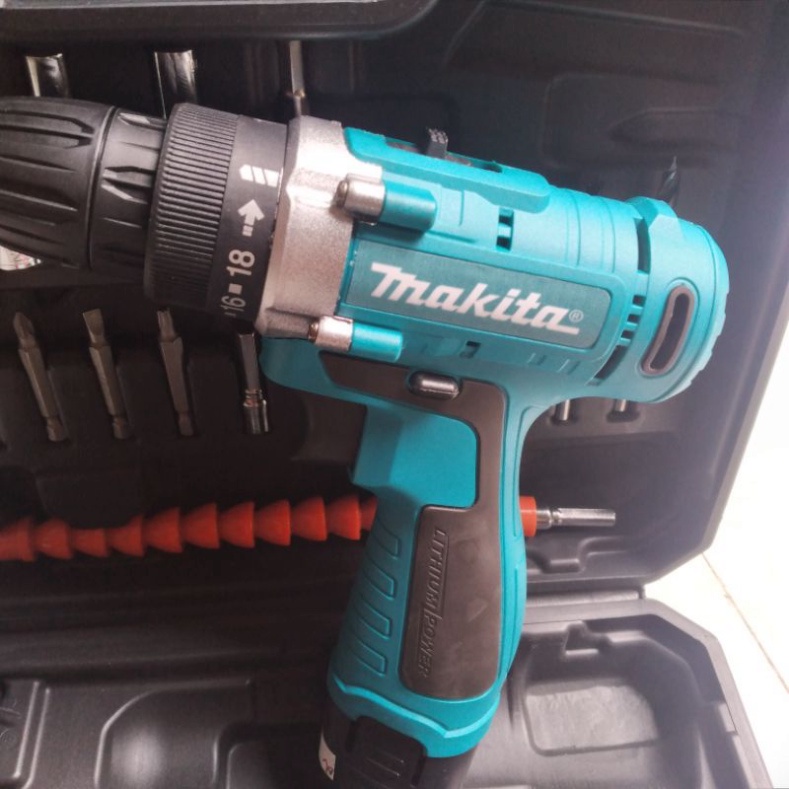 . Máy khoan pin 12V hãng Makita 2 pin tặng phụ kiện ,siêu khỏe pin trâu - máy khoan tường - khoan sắt - khoan gỗ