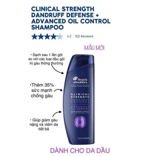 DẦU GỘI HEAD&SHOULDER đặc trị gàu với thảo dược thiên nhiên