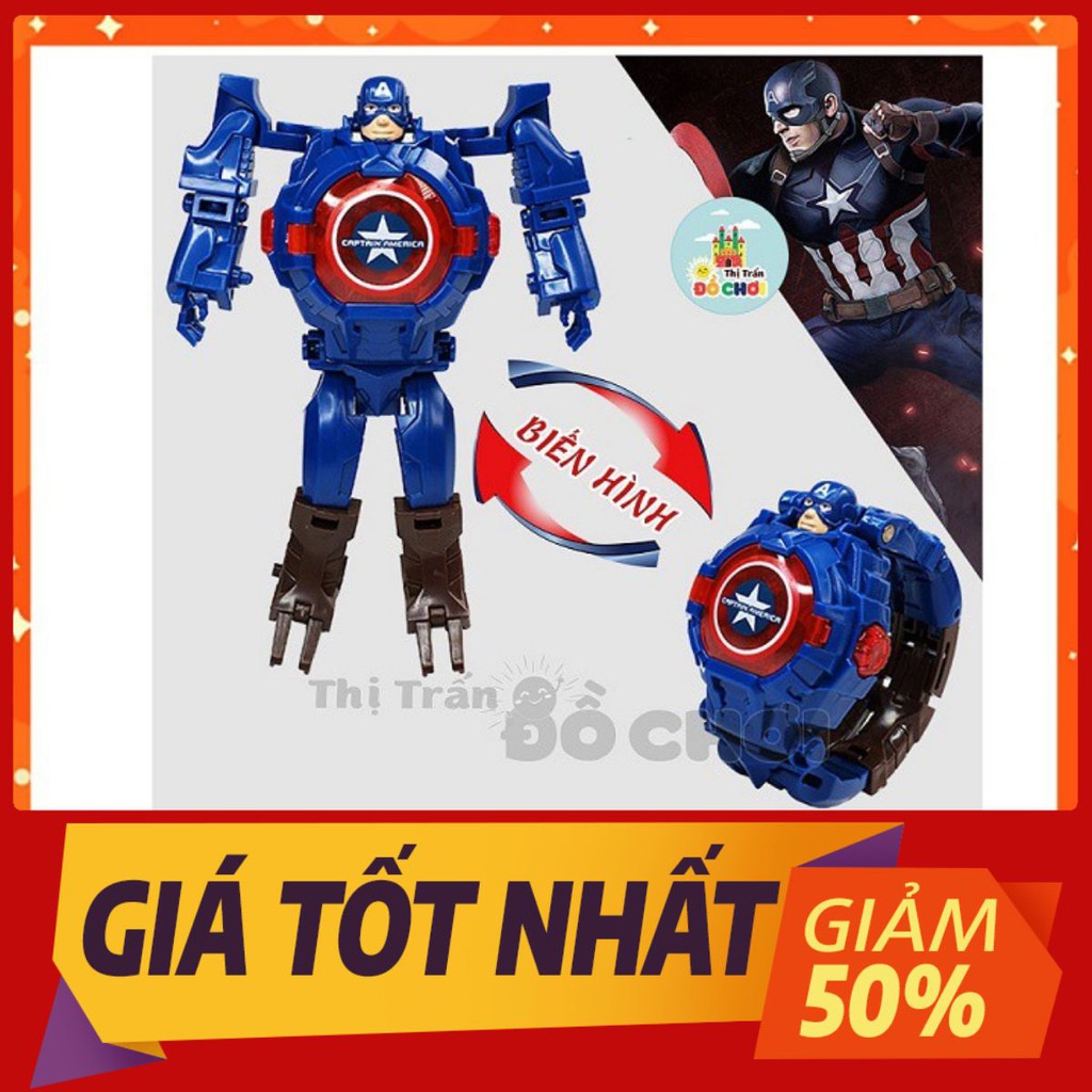 ✅FREESHIP 50K✅ Đồng Hồ Siêu Anh Hùng Biến Hình Robot Cá Tính, Có Đèn Sáng, Màu Sắc Sống Động Cao Cấp