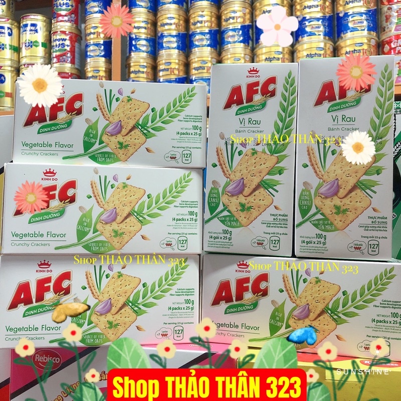 Bánh Dinh Dưỡng AFC (Vị Lúa Mì, Vị Rau) 100g