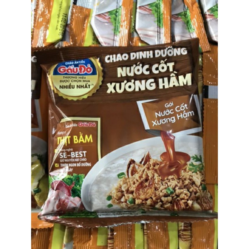 Compo 6 Gói Cháo Dinh Dưỡng Nước Cốt Xương Hầm Gấu Đỏ 57g