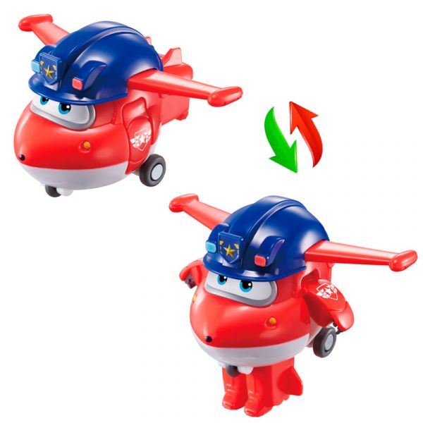 ĐỒ CHƠI SUPERWINGS - Robot biến hình máy bay mini - Jett Team Cảnh Sát - MÃ SP EU730031