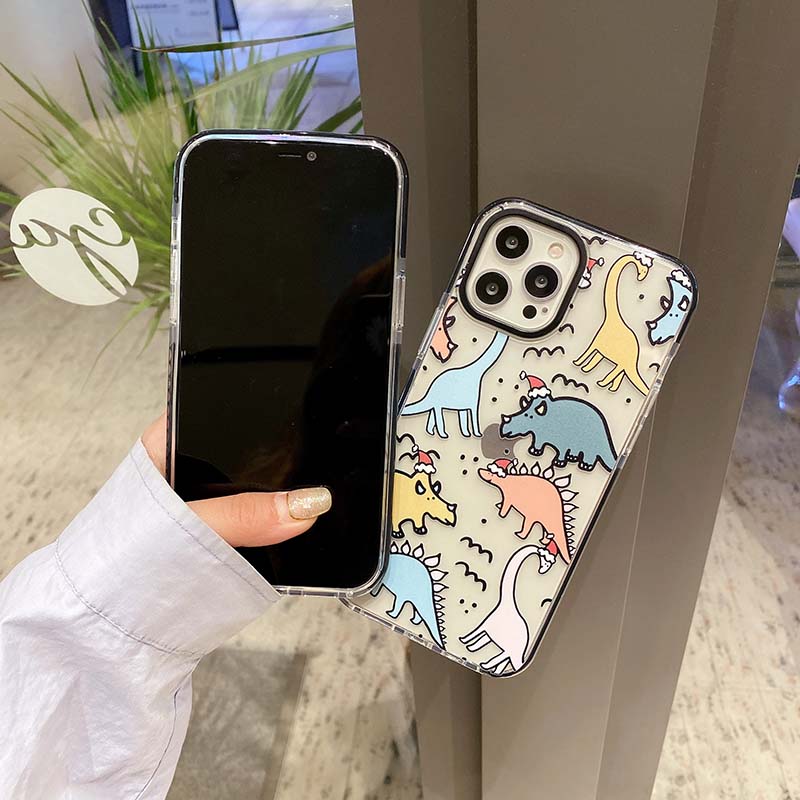 iPhone Case Casing Zoo For iPhone11 12 Pro Max 7 8 Plus X XS XR XSMAX Transparent Anti-fall Lens Protection Soft Case Cover AISMALLNUT