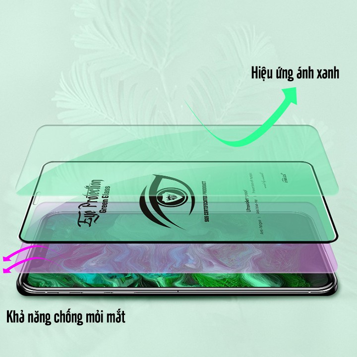 Cường lực Full Eye Green Chống mỏi mắt các dòng Xiaomi A3 - CC9E - Mi 9T / Redmi K20 / Redmi Note 8 - Note 8 Pro - 7-6-5