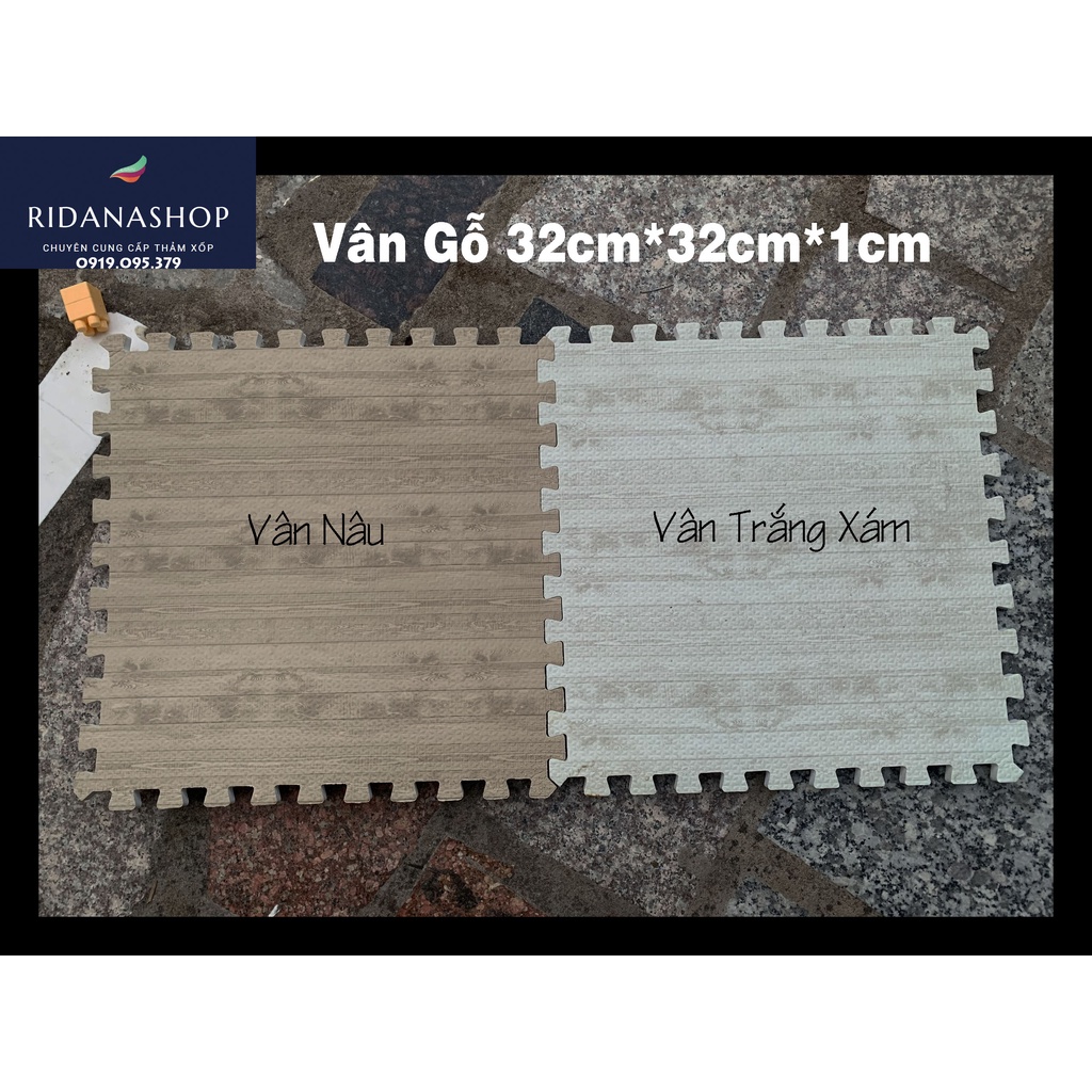 Thảm xốp vân gỗ các loại kích thước 30cm x 30cm x 1cm