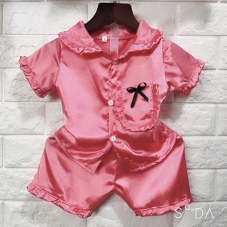 Bộ pijama bé gái phi lụa (13-19kg)
