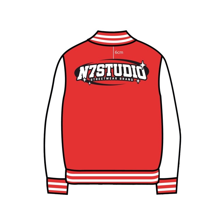 Áo Khoác Varsity Jacket N7 STUDIO bomber bóng chày basic nam nữ form rộng Local Brand #7