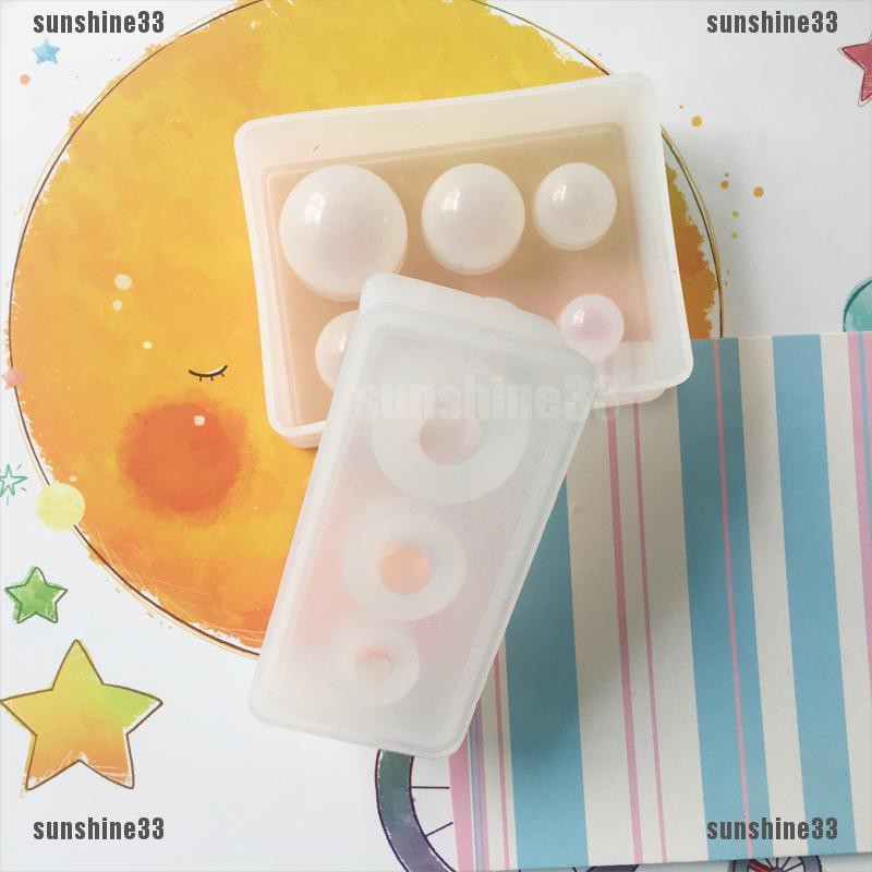 Khuôn Silicone Làm Trang Sức Nhựa epoxy Hình Quả Bóng