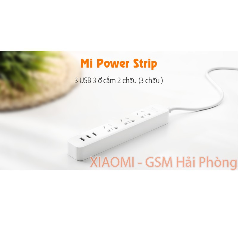 Ổ Cắm Điện Xiaomi Power Strip 3 Cổng USB Chính Hãng - GSM Hải Phòng