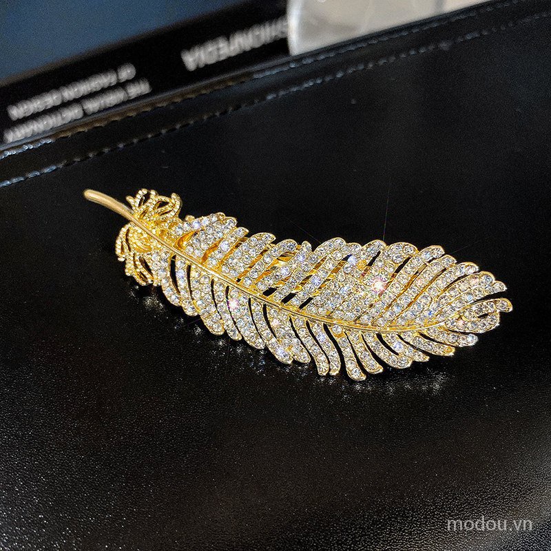 Kẹp tóc đính ngọc trai/ kim cương/ lông vũ/ kim cương giả thời trang cho nữ