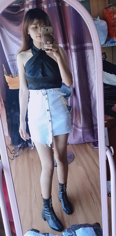 Áo phi bóng lụa kiểu xoắn choàng cổ | BigBuy360 - bigbuy360.vn