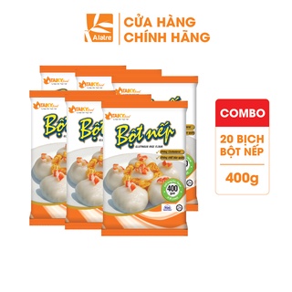 Combo 20 Bịch Bột Nếp TÀI KÝ (400g/gói) - Nguyên Liệu Từ 100% Bột Nếp- An Toàn Tuyệt Đối Cho Sức Khỏe-Chính Hãng Giá Tốt
