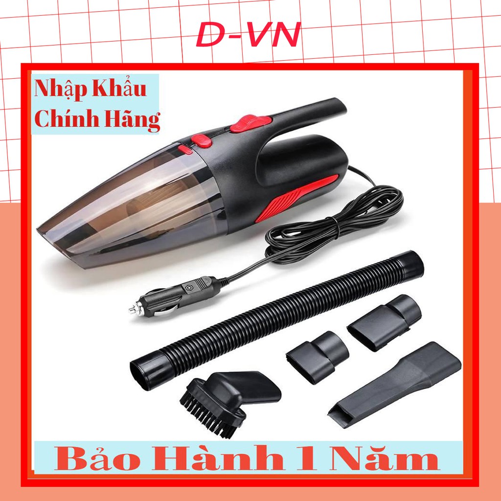 Máy hút bụi - Máy hút bụi câm tay mini -Máy hút bụi xe o tô cắm tẩu điện áp 12V cho ô tô cực khoẻ D-VN