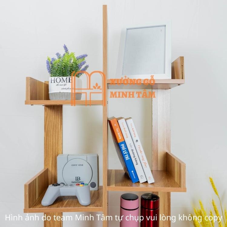 Kệ sách xương rồng gỗ MDF cao cấp, 8 ngăn , kích thước 120x50x20cm l Kệ sách gỗ hình cây chất liệu MDF có sẵn ốc vít