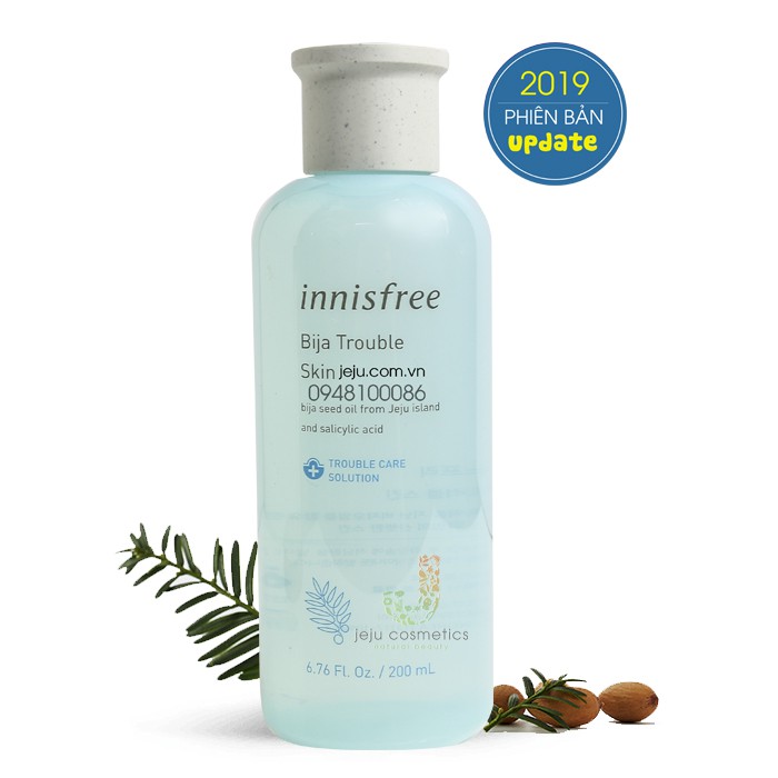 Nước Hoa Hồng Cho Da Mụn Sưng Đỏ Khẩn Cấp Innisfree Bija Trouble Skin 200ml [CÓ MÃ GIẢM GIÁ]