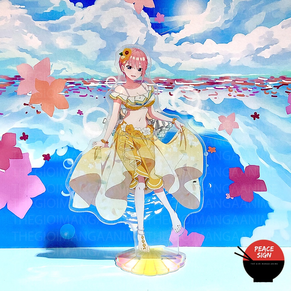 Mô hình Standee Gotoubun No Hanayome ver SUMMER Nhà Có 5 Nàng Dâu Tượng Acrylic Anime mica trưng bày chibi