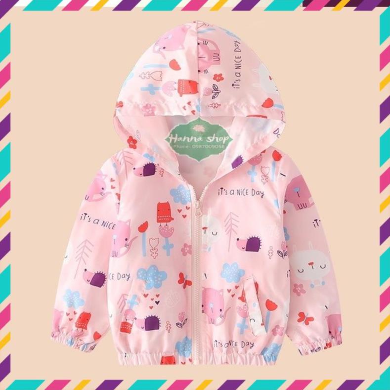 Áo khoác gió bé gái, áo khoác mỏng chất mềm mại cho bé gái, hàng Quảng Châu chất đẹp