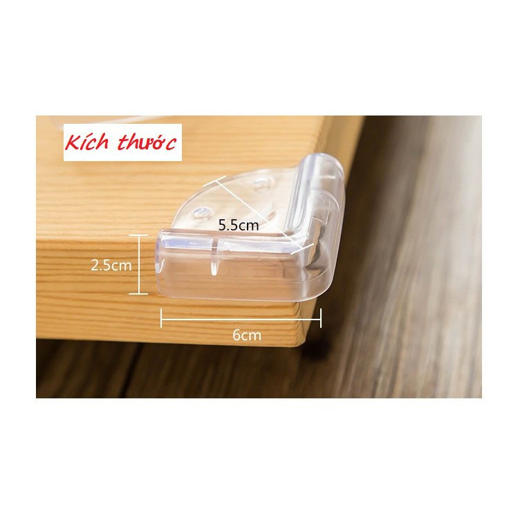 Set 4 Miếng Bịt Góc Bàn Silicone - Bịt Cạnh Bàn Chống Đập Đầu Vào Cạnh Bàn Cho Bé 88258