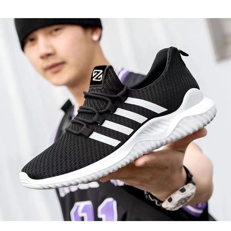 Giày Thể Thao sneakers chất liệu vải nhẹ thoáng khí sport wwt sọc kẻ, giày siêu rẻ(2 mầu)