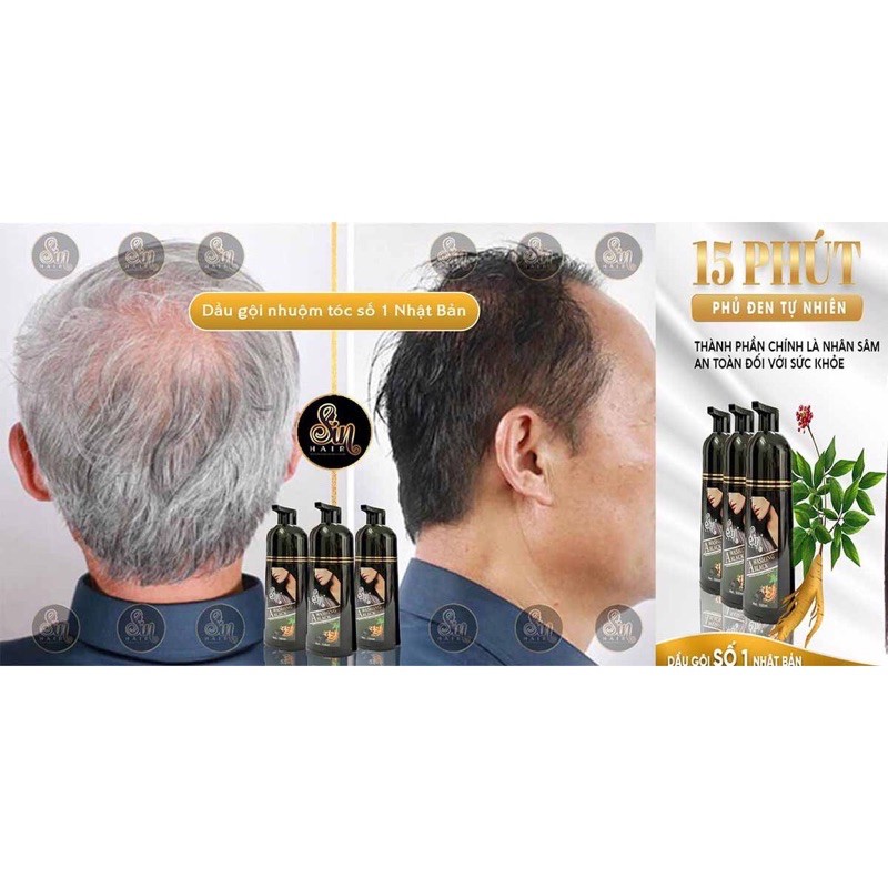 dầu gội phủ bạc dye hair dầu gội là đen