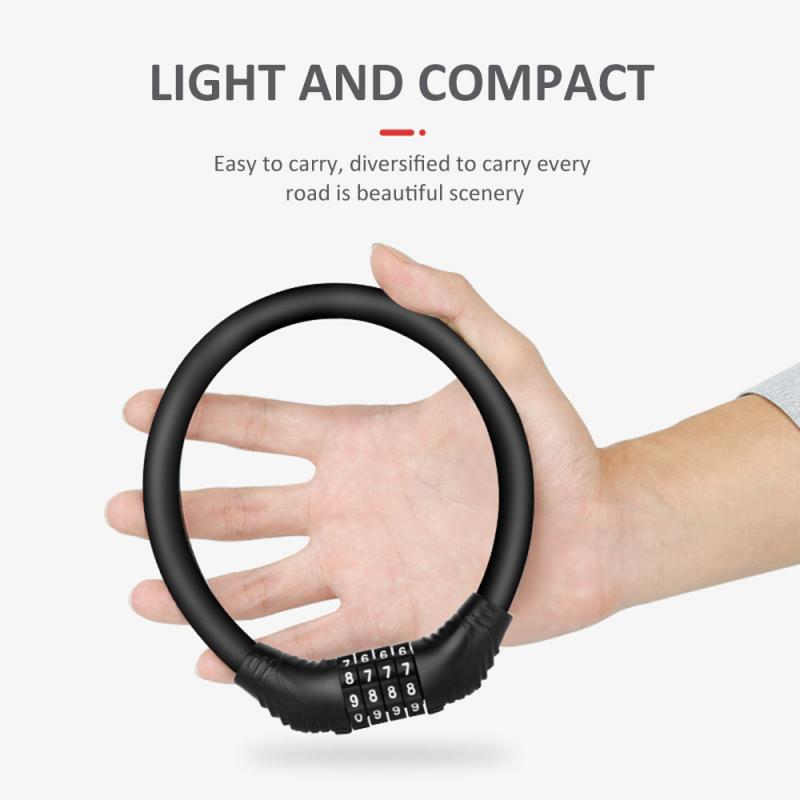 Khóa Dây Thép Cài Mật Khẩu 4 Số Chống Trộm Cho Xe Đạp Leo Núi