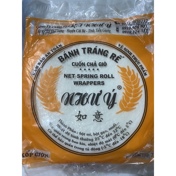 10 Túi bánh đa nem rế gồm 200 lá - bánh đa nem quấn giòn xốp