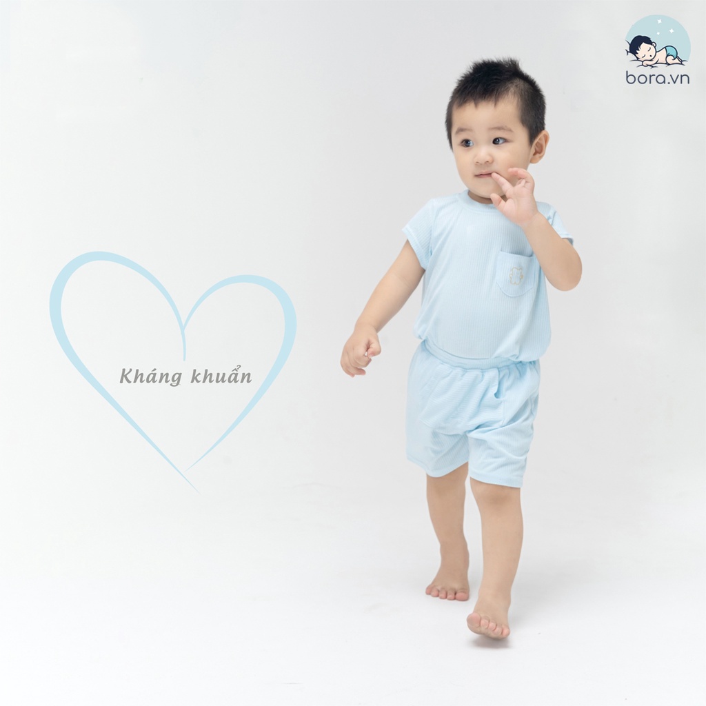 Bộ quần áo cộc tay sợi tre cho bé 6 - 36 tháng Anminaza Việt Nam