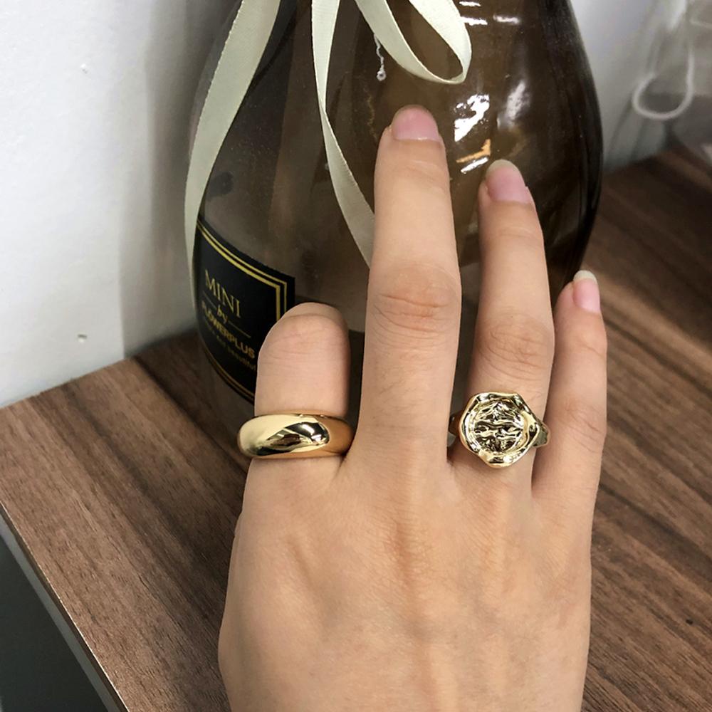 DARON Set 5 Nhẫn Kim Loại Thời Trang Retro Cho Nữ