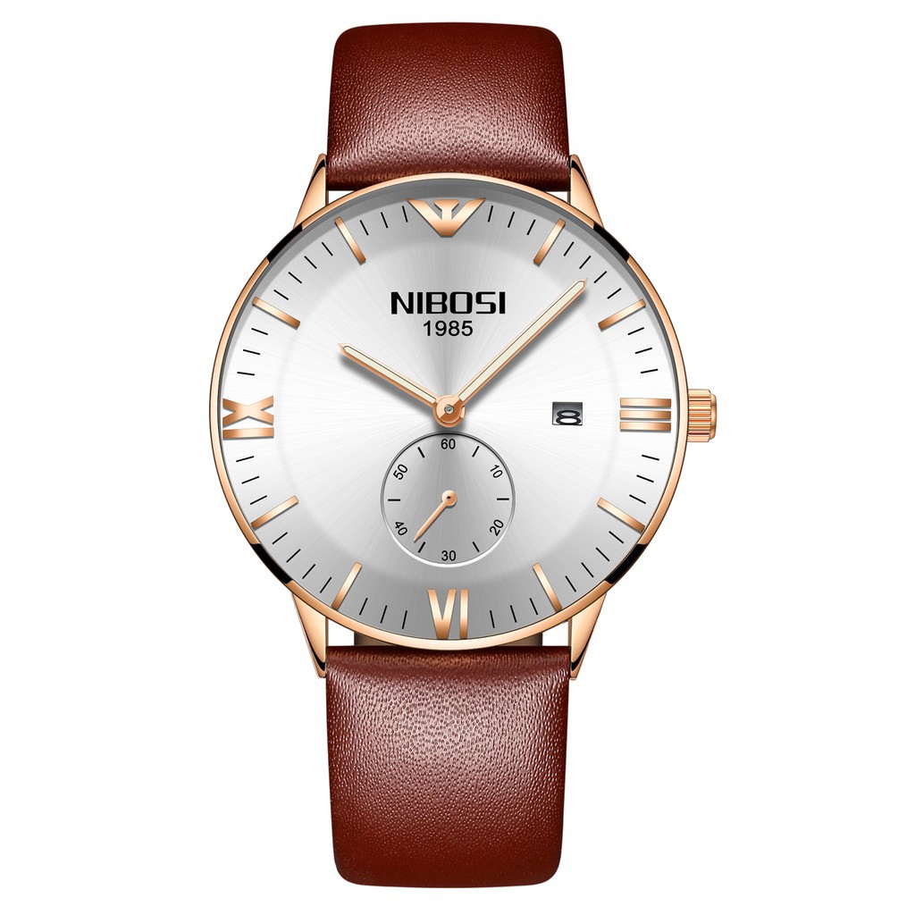 ĐỒNG HỒ NAM NIBOSI 2308 (1985) - (FULL BOX) CHÍNH HÃNG, DÂY DA, KÍM RỐN, SIÊU CHỐNG NƯỚC VÀ CHỐNG XƯỚC Bán lẻ giá sỉ