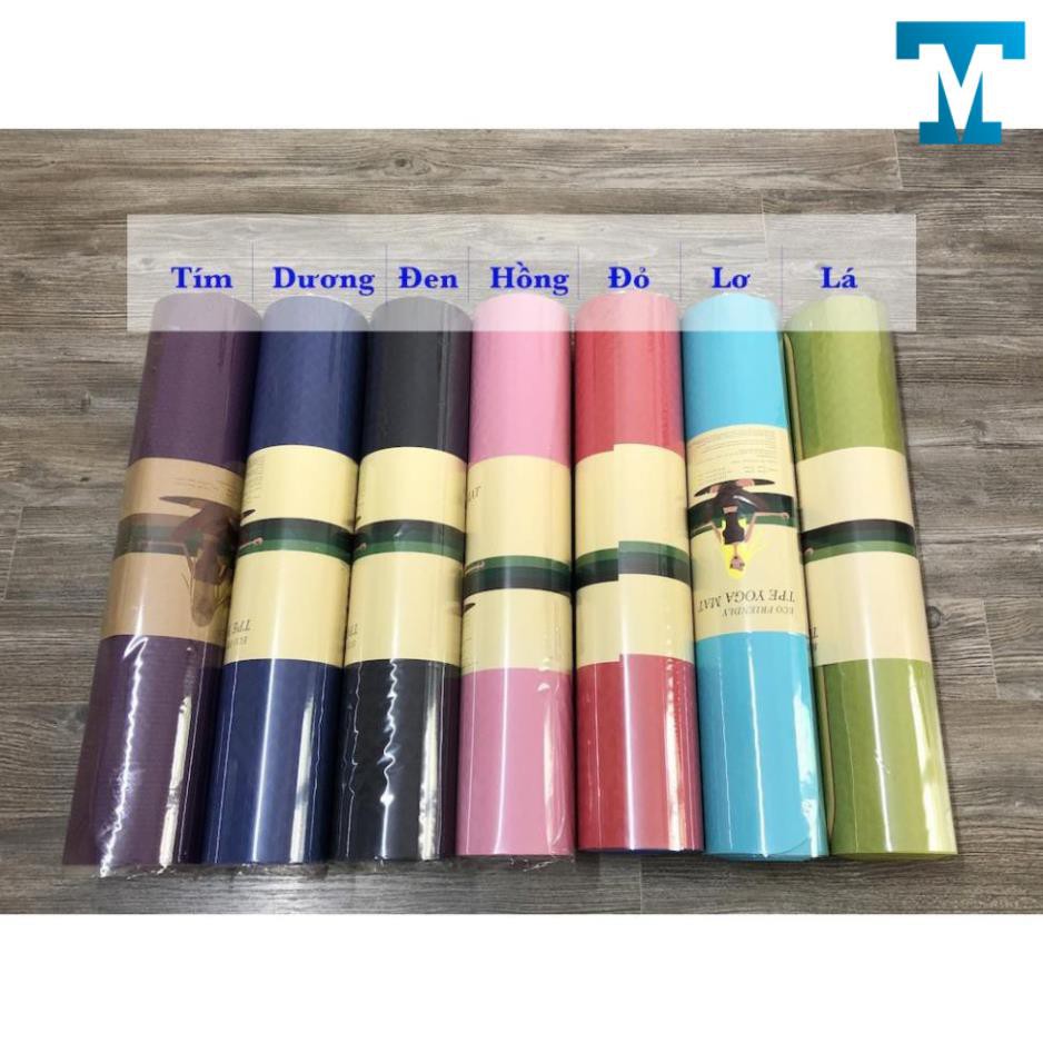 HÀNG XỊN  THẢM TẬP YOGA TPE 2 LỚP DÀY 6MM