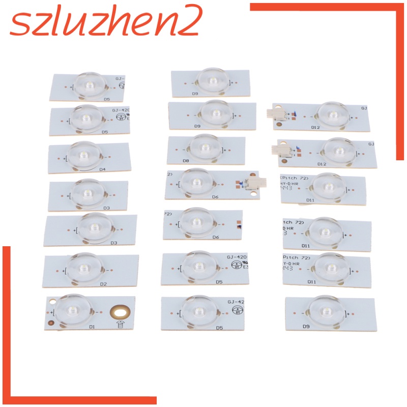 Bộ 20 Bóng Đèn Led 6v Smd Với Thấu Kính Quang Học Cho Tv Led 32-65 Inch