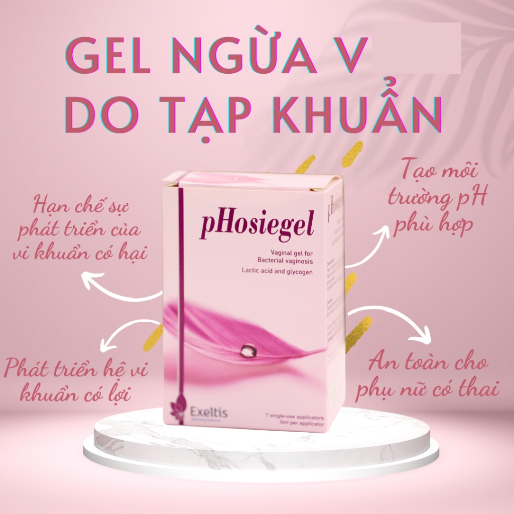 Bác Sĩ Cung pHosiegel - Gel Đặt Âm Đạo, Phòng Ngừa Nhiễm Khuẩn, Chăm Sóc Vùng Kín, Khử Mùi Hôi, Cân Bằng p