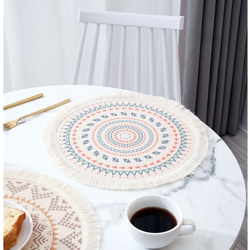 THẢM TRÒN 33CM-90CM, họa tiết vintage, phụ kiện decor, thảm lót trang trí