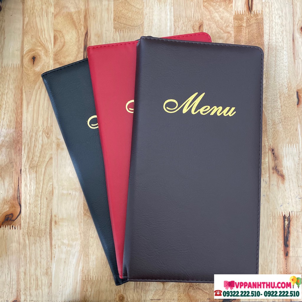 CUỐN MENU - QUYỂN MENU - BÌA MENU DA CAO CẤP (16*29CM)