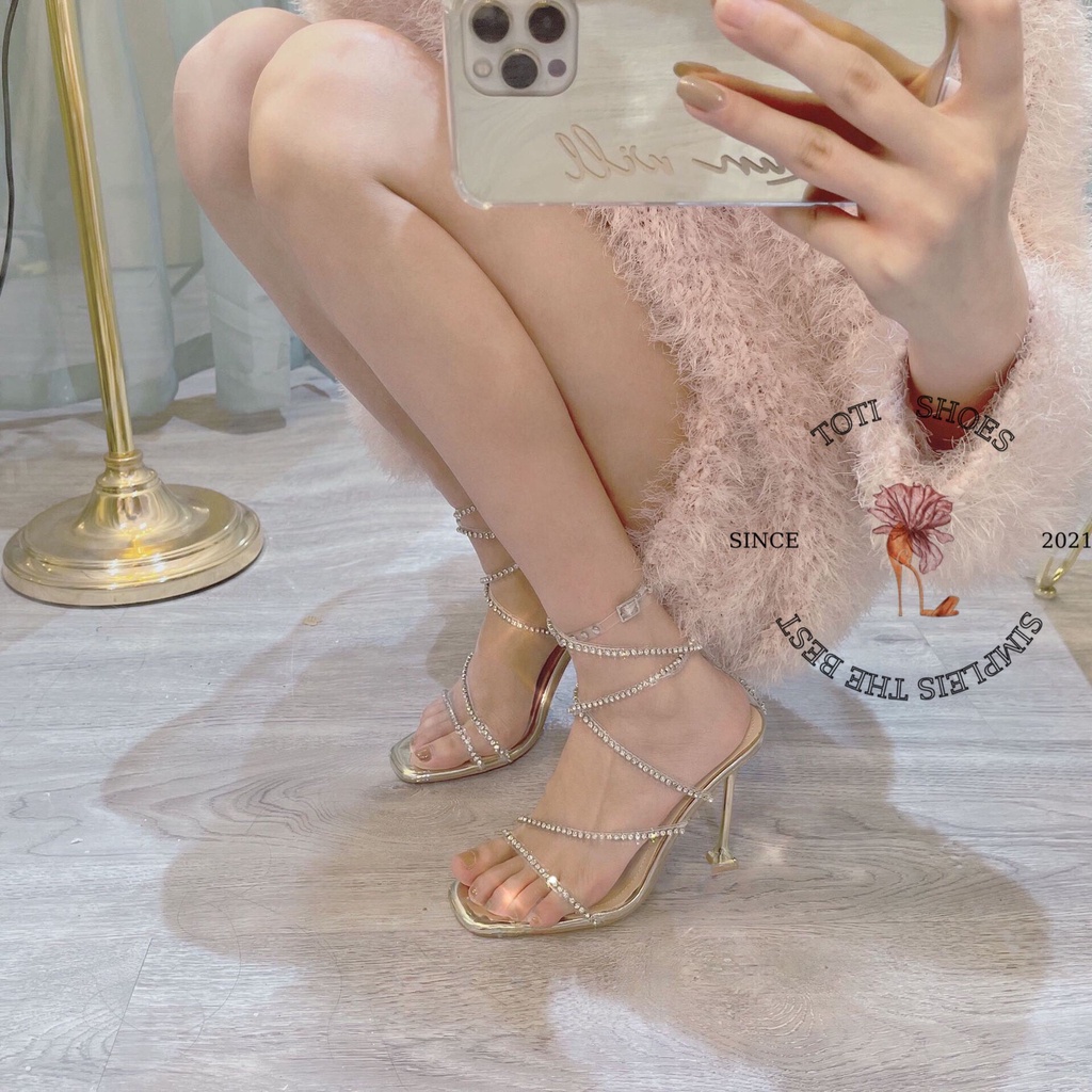SANDAL CAO GÓT TOTIIE STORE - GÓT NỮ THỜI TRANG GÓT NHỌN 9 PHÂN QUAI MÃNH - G2208210