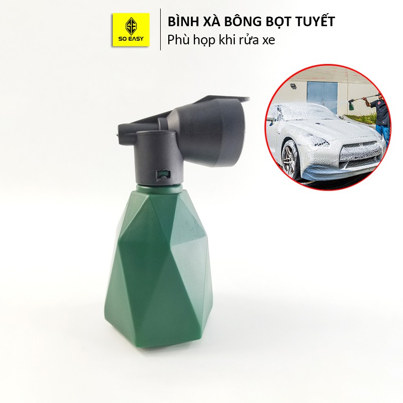 Bình xà bông tạo bọt tuyết máy xịt cao áp 500ml, linh hoạt, phù hợp với hầu hết các máy rửa xe gia đình C0004-9