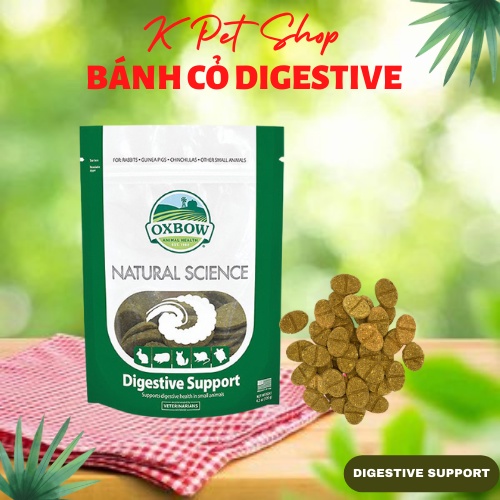 DIGESTIVE SUPPORT OXBOW Túi Nhỏ  FREE SHIP  Bánh Cỏ Mài Răng Thức Ăn Cho Thỏ, Bọ, Hamster, Chinchillas .
