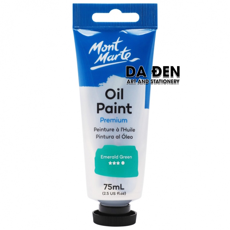 [DA ĐEN] Màu Sơn Dầu Mont Marte Tube 75ml - Emerald Green