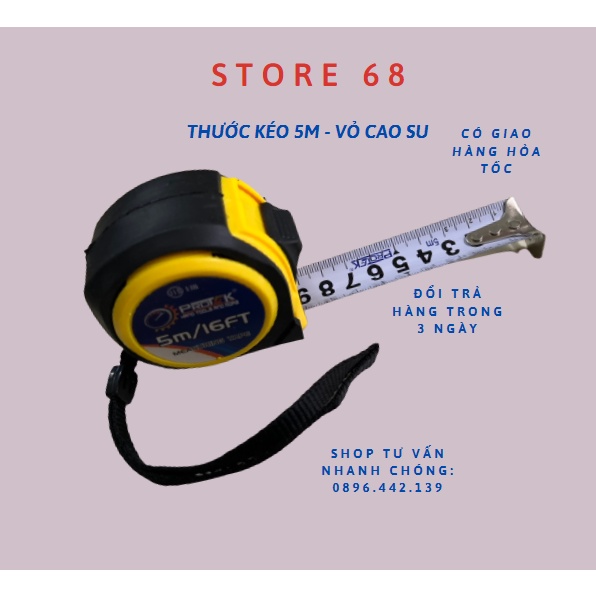 Thước Kéo 5m Cao Su Chống Vỡ