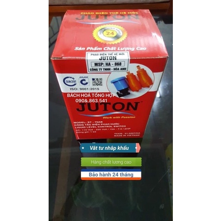 Phao điện Juton ST-80AB Việt Nam hàng xịn b.h 24 tháng, phao chống tràn bể nước, công tắc tự động