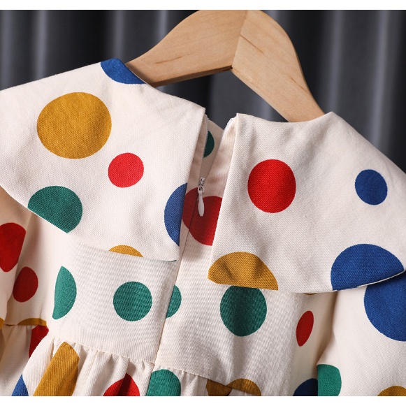 Đầm Công Chúa Tay Dài Đáng Yêu Thời Trang Xuân Thu Cho Bé Gái