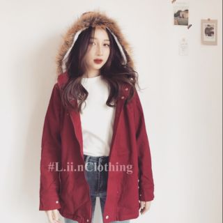 Áo khoác kaki lót lông của Aoikida
