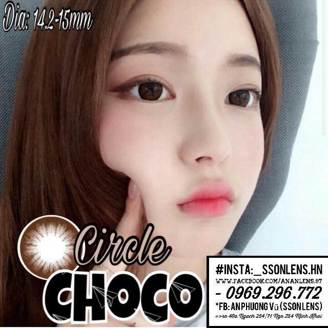 [KHÔNG CẬN] Mẫu Circle choco - giãn 15mm - Vassen Contact Lens - kính áp tròng