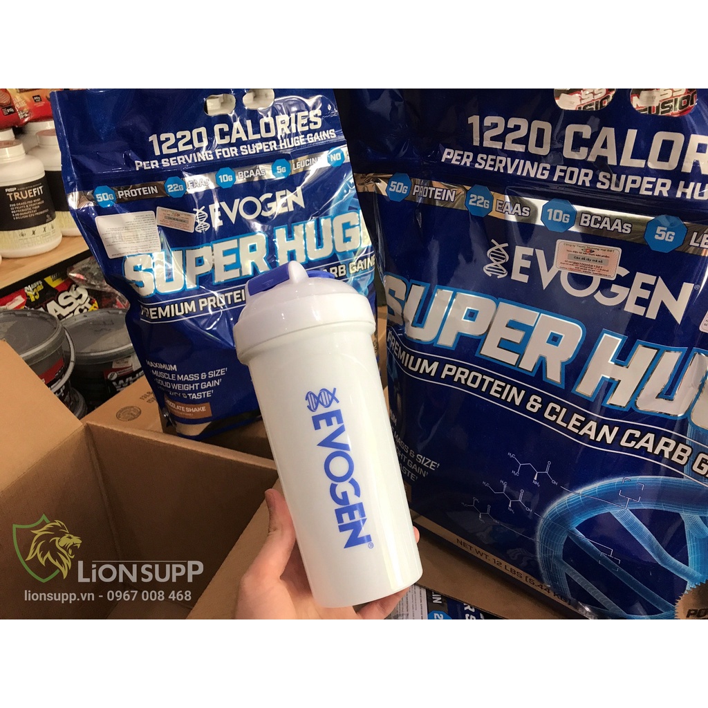 Evogen Shaker, Bình Lắc Chính Hãng Evogen 600ML, Không Nhựa BPA